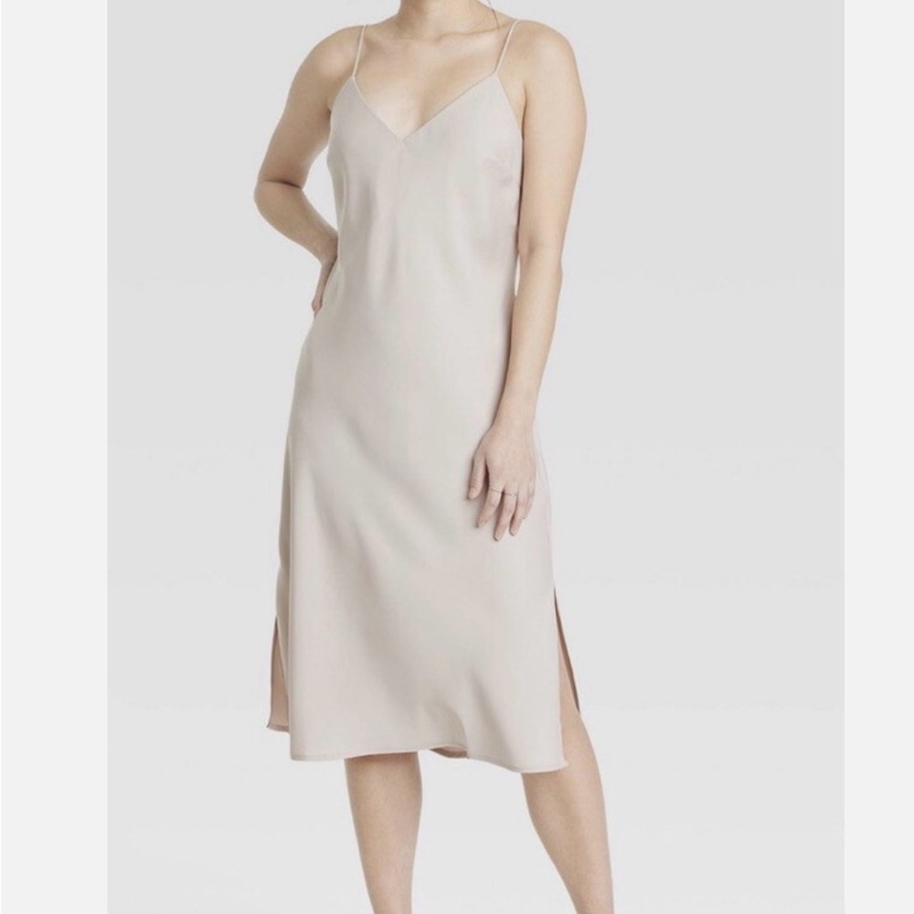 a new day Cream slip dress size medium